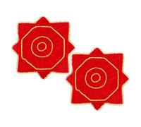 Juggling Scarves - 2 Piece Red Velvet Dance Scarves, Chinese Yangko Style Handkerchief, Flowing Lightweight Performance Prop, Elegant Stage Decoration | Women Girls Classroom Dance Party Festival Even