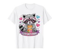 Jugo de corazón de Mapache Lindo Pero Salvaje Camiseta