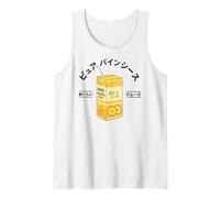 Jugo de Fruta Japonesa de piña Japón Kanji Niños Niñas Niños Camiseta sin Mangas