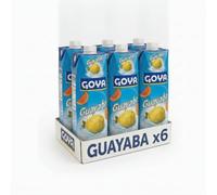 Jugo de Guayaba - Néctar Tropical con Vitamina C - Pack de 6 Unidades de 1 Litro - Formato Ahorro Familiar en Tetra Brick - Goya - Bebida Refrescante y Saludable para Toda la Familia - NEXU