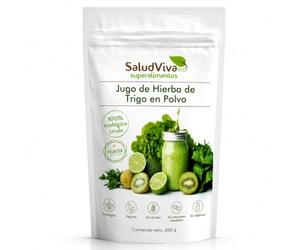 Jugo de Hierba de Trigo en Polvo Salud Viva Bio 100 g, Polvo Ecológico de Hierba de Trigo para Batidos, Zumos, Smoothies, Yogures y Preparaciones Vegetales