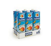 Jugo de Mango Natural - Pack de 6 Unidades de 1 Litro - Bebida de Fruta con Vitamina C y Minerales - Ideal para Familias - Refrescante y Saludable - Goya - Formato Brick Familiar - NEXU