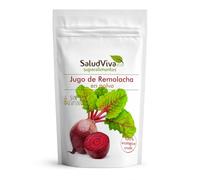 Jugo de Remolacha en Polvo Bio 125 g Salud Viva, 100% puro polvo de remolacha ecológica, superalimento vegano y sin gluten, alto contenido en fibra, ideal para agua batidos licuados y zumos
