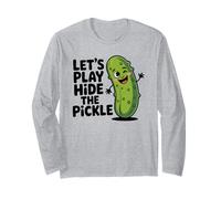 Juguemos Hide The Pickle Funny Adult Inuendo Juego de Palabras Divertido Manga Larga
