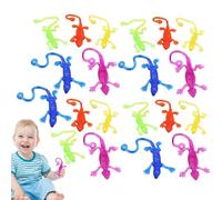 Juguete adhesivo para caminantes de pared, juguetes de lagartos elásticos y pegajosos | Hand Fidget Toys Juego de lagarto elástico y pegajoso - Rellenos elásticos y coloridos para cestas de Pascua, su
