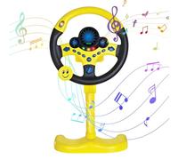 Juguete al volante, juguete de conducción del volante | Juguete de conducción con luz y sonido | Controlador de conducción de niños y niñas brinda a sus niños una experiencia de conducción emocionante
