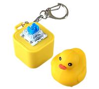 Juguete Anti-Estrés Pato con Luz Y Sonido - Llavero De del Estrés con Botón De Presión Sonido De Graznido Luz LED | Regalo Creativo De Desahogo para Niños Y Adultos | Material ABS, Colgante por