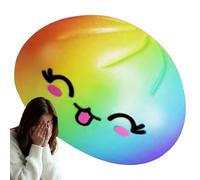 Juguete antiestrés: apretón de bollos de bola de masa de sopa, juguete de mano sensorial de rebote suave con atractivo realista en forma de comida, función de soporte de enfoque para aliviar la ansied