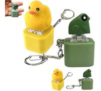 Juguete antiestrés con Forma de Rana, Llavero Recargable con Forma de Rana, Teclado con clicker para Adultos con luz y Sonido para la ansiedad y la diversión sensorial (A)
