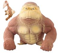Juguete antiestrés, figura de gorila para aliviar el estrés, mono de látex, juguete para aliviar el estrés, mono para adultos, juguete de mono elástico (pequeño)