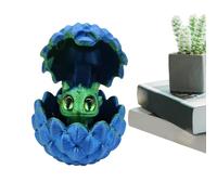 Juguete antiestrés huevo de dragón estampado en 3D, accesorios móviles flexibles Estatua de decoración del hogar, Vivir: al darle al Dragón una postura flexible, promueve una interacción interesante y