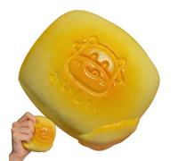 Juguete Antiestrés Pan - 8,5x6,5cm | Fidget de Silicona Alimentaria, Juguete Suave en Forma de Pastelería para Niños y Adultos, Silencioso para Oficina Escuela Transporte