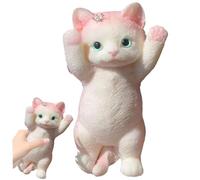 Juguete antiestrés para Gatos de 8 x 4 Pulgadas, Lindos Juguetes sensoriales para Gatos, Juguete Realista 3D para aliviar el estrés, Gatitos Kawaii Suaves, Fidget Squeeze, Creativo para niños y Adult