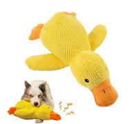 Juguete antiestrés para perros,1 Pieza,Juguete de peluche para perros grandes,juguetes chirriantes de pato,juguete suave para cachorros, forma de pato amarillo, para dentición, Juguetes para