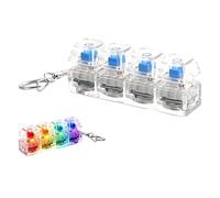 Juguete antiestrés para teclado, clicker sensorial, dispositivo para aliviar el estrés con construcción, entrenador de empuje con dedos con diseño moderno, compañero relajante para aula y oficina 3.15