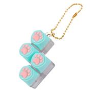 Juguete antiestrés para teclado, diseño de pata de gato, 6,2 x 3,2 x 3,2 cm, divertidos juguetes para aliviar el estrés, llavero portátil de descompresión de dedos, juguete interactivo, para oficina y