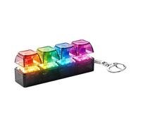 Juguete Antiestrés para Teclado - Llavero con Pulsador De Teclado Antiestrés | Juguete Sensorial Portátil con Botón Luminoso | Llavero con Pulsador De Dedo con Luz LED para Niños Adultos (Negro)