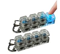 Juguete Antiestrés Teclado Iluminado - 2 Piezas Teclado Fidget Toys, Teclados Fidget Clicker, Llavero con Teclados An-tiestrés De 4 Botones con Luces,Juguetes Divertidos para Aliviar El Estrés