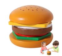 Juguete apilable para hamburguesas, juguete apilable para alimentos, juguete educativo para aprender sándwich de hamburguesa, juguete educativo para niños de 3 a 5 años, juguete educativo para