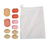 Juguete apilado de equilibrio de madera para niños, juguete de bloques de construcción con forma de piedra de simulación, gemas de colores, (naranja)