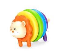 Juguete apilador de arco iris para niños con diseños de animales, ideal para el desarrollo de habilidades motoras finas y la investigación del color