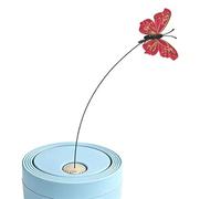 Juguete automático de para gatos, de rotación interactiva, 12 x 12 x 5,5 cm, estimulador electrónico ABS, función de mimetismo natural con tiempo de juego alegre, bienestar diario de