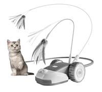 Juguete automático para gatos - Coche de 2 velocidades con | Juguetes interactivos de despertar para gatos con coche eléctrico - Para gatito juego interior Ejercicio Enriquecimiento Accesorios