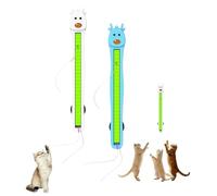 Juguete automático para gatos con cuerda voladora, juguete interactivo eléctrico de pared para gatos de interior, activación con un solo clic, para que tu gato pase de perezoso a juguetón. (azul)