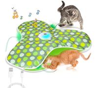 Juguete automático para gatos - Juego de movimiento silencioso oculto, juguete interactivo recargable por USB con plumas extraíbles | Juguetes interactivos para gatos para el hogar, apartamento, sala