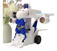 Juguete avión - Robot para niños, figuras educativas interactivas inteligentes, juguete robot avión eléctrico con y música | Modelo de avión Bump And Go para niños, niñas, niños, co