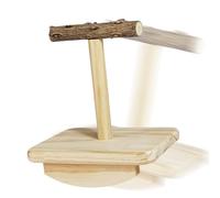 Juguete balancín de perca para pájaros, columpio de madera natural seguro, soporte portátil con divertido movimiento de balanceo, juguetes masticables para periquitos de cola larga, loro, cacatúa