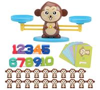 Juguete Balanza,Mono Juguete Matemático de Equilibrio, Juego Educativo,Ideal para Niños Desarrollar Inteligencia y coordinación Ojo-Mano (60 Piezas)
