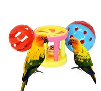Juguete - Bola de Juego con Campana para pájaros, Bola Creativa con pequeños Agujeros para periquitos y para el Empleo y del estrés