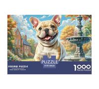 Juguete Bulldog Adultos 1000 Tabletas, Rompecabezas Familiar Creativo Panorámico, Regalos Navideños para Niñas/niños, Regalos para Mujeres Y Hombres 38x26cm/1000pcs