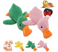 Juguete calmante de pato para perros, almohada de peluche duradera con arrugas locas, diversión para cachorros de interior y cachorros mayores, paquete de 2, grande