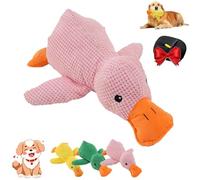 Juguete calmante de pato para perros, almohada de peluche duradera con arrugas locas, diversión para cachorros de interior y cachorros mayores, paquete de 2, grande