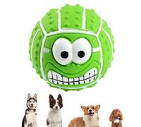 Juguete chirriante de látex para mascotas, bola facial con textura rugosa para limpieza de dientes, juguete interactivo para masticar para perros, gatos, látex duradero y seguro de 8 cm de diámetro