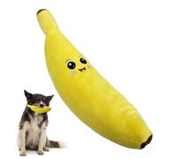 Juguete chirriante de plátano para perro, juguetes indestructibles de felpa para mascotas, juguete chirriante estilo plátano para jugar en interiores, masticar, entretenido