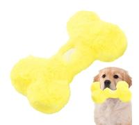 Juguete chirriante para mascotas, juguetes de felpa en forma de hueso para perro, juguete de peluche para perros, juguete masticable de peluche para mascotas, juguete de peluche portátil suave con
