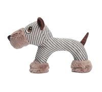 Juguete chirriante para perro, juguete masticable de lino, enriquecimiento interactivo de mordedor, masticadores duros de peluche para perros pequeños y medianos, entrenamiento chirriante, del