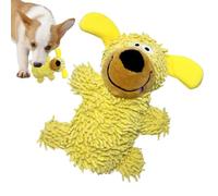 Juguete chirriante para perros | 1 adorable juguete para cachorros de 12 x 10 cm, peluche interactivo para hacer sus dientes, masticar fuerte, actividad y estimulación para el aburrimiento en