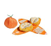Juguete chirriante para Perros - 15 cm Naranja Interactivo Juguete de Peluche crujido Incluido | Juguete Estimulante para Perros para Viajar, Piscina, Patio, Tren