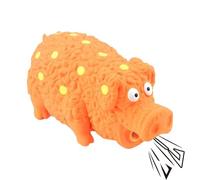 Juguete chirriante para perros: chirriador de masticable, forma de cerdo oinking, juguete de látex para entrenamiento de cachorros, diseño resistente a las mordeduras que ofrece un tiempo de