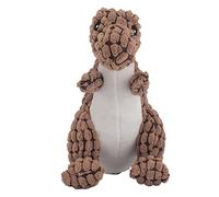 Juguete Chirriante para Perros, Juguete para Masticar con Forma de Dinosaurio de Peluche para Mascotas Pequeñas y Medianas, Hecho de Forro de Grano de Maíz Seguro, 12,6x5,5 Pulgadas (Talla