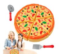 Juguete Cocina Pizza - Set Divertido Didáctico, Comida Falsa, Actividad rol Creativa | Cortador Plato Tenedor Simulación Gastronómica, Juego Interactivo Niños Aprendizaje Hogar
