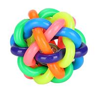 Juguete Colorido con Forma de Campana para Perros, Juguete Interactivo para Masticar, No Tóxico, Ayuda a Entrenar y Entretener a Mascotas Pequeñas, 3 Pulgadas de Diámetro, Goma Suave