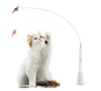 Juguete con, automático para Mascotas, Modo de Movimiento eléctrico, Fuerte adherencia al vacío, Accesorio para Jugar, Centro de Entretenimiento felino, Blanca Alta