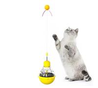 Juguete con bola para gatos, rompecabezas con comida para gatos,Juguete varita gatito con luz LED - Juguete interactivo para gatos, dispensador de bolas de comida para gatos para ejercicios y alivio