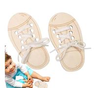 Juguete Con Cordones - Juego De Aprendizaje De Cordones De Zapatos De Madera | Actividad De Coordinación Ojo-Mano Para Niños De 3 A 6 Años | Juego Educativo Para Habitación Infantil