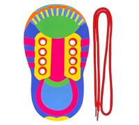 Juguete con cordones - Juguete didáctico para enhebrar cordones | Aprenda a atar zapatos, juguetes para habilidades motoras finas, zapatos con pintura a base de agua, herramienta de aprendizaje para e